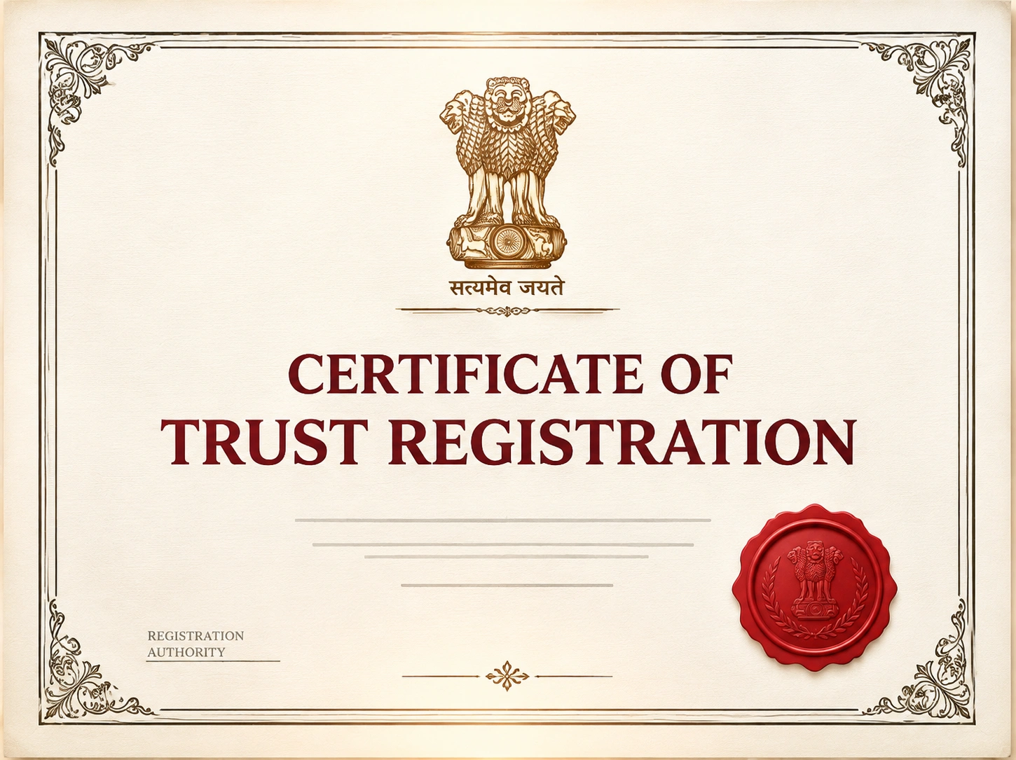 trust registration certificate